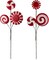 17" Peppermint Lollipop Spray Picks - Set of 6, 2 Different Styles - Perfect for Holiday Arrangements, Decor - Festive Seasonal Accents, Floral Home by Artificial Flowers